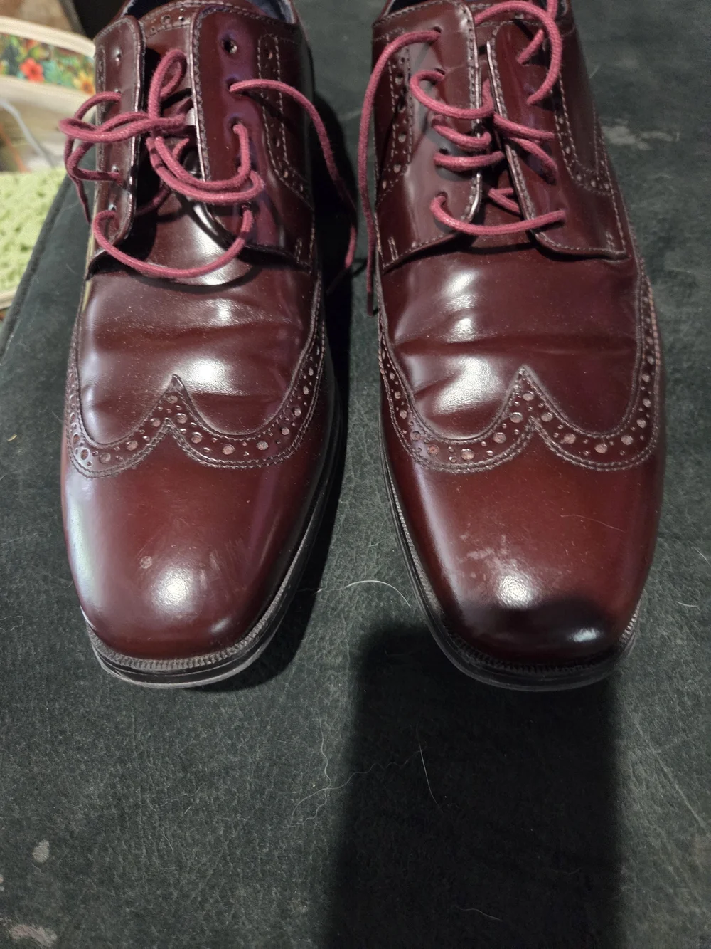 Cole Haan Men’s Burgundy Wingtip Oxford Shoes